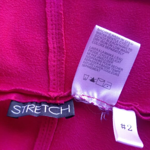 Conrad C SZ 12 Hot Pink Faux Suede Zip Up Women's Jacket - Picture 10 of 13